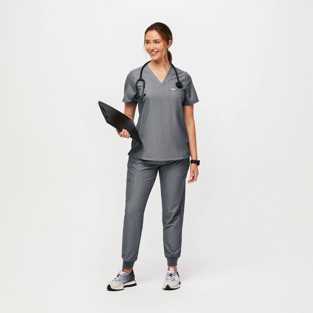 Figs Womens Small Zamora Jogger Scrub Pants Top Set Uniform Nurse Medical
